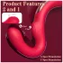 SEX HD Genie - Vibromasseur point G et clitoris - silicone rouge