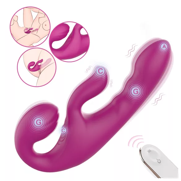 SEX HD Co-op Bliss - vibromasseur harnais avec stimulateur clitoris