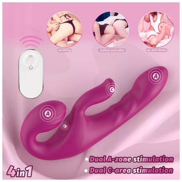 SEX HD Co-op Bliss - vibromasseur harnais avec stimulateur clitoris