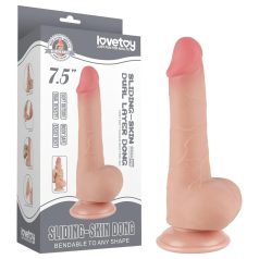  Lovetoy Sliding-Skin - gode ceinture ventouse réaliste double couche 19,5cm