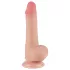 Sliding-Skin - godemichet double couche à ventouse - 19,5 cm (couleur chair)