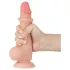 Sliding-Skin - godemichet double couche à ventouse - 19,5 cm (couleur chair)