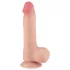 Lovetoy Sliding-Skin - gode ceinture avec testicules - double couche 20 cm