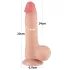 Lovetoy Sliding-Skin - gode ceinture avec testicules - double couche 20 cm