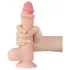 Lovetoy Sliding-Skin - gode ceinture avec testicules - double couche 20 cm