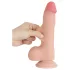 Lovetoy Sliding-Skin - gode ceinture avec testicules - double couche 20 cm