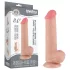 Lovetoy Sliding-Skin - gode ceinture avec testicules - double couche 20,8cm