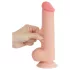 Lovetoy Sliding-Skin - gode ceinture avec testicules - double couche 20,8cm