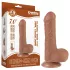 Lovetoy Sliding-Skin - gode ceinture avec testicules - double couche - 18,3cm