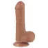 Lovetoy Sliding-Skin - gode ceinture avec testicules - double couche - 18,3cm