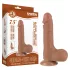 Lovetoy Sliding-Skin - godemichet réaliste à testicules - 19,5cm - peau foncée