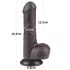 Lovetoy Sliding-Skin - gode ceinture avec testicules - double couche - 18,3cm