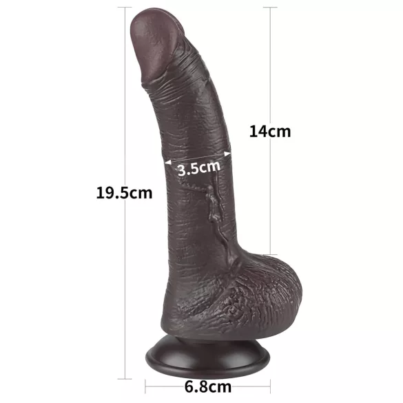 Lovetoy Sliding-Skin - gode ceinture ventouse réaliste double couche 19,5cm