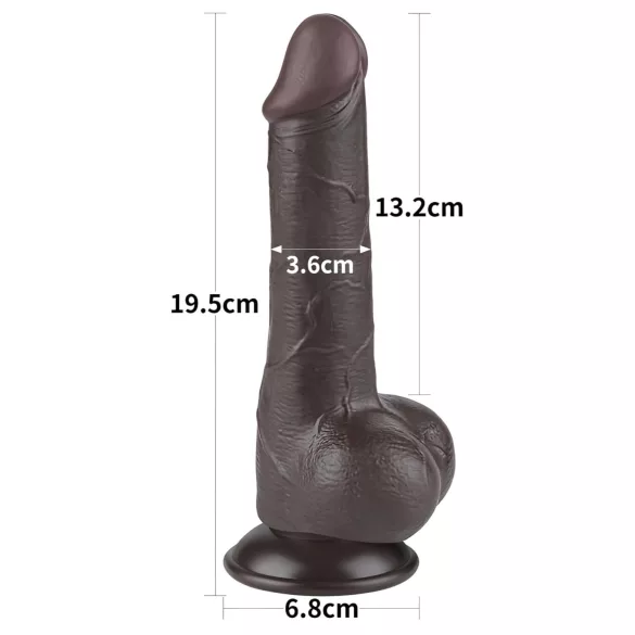Lovetoy Sliding-Skin - gode ceinture avec testicules - double couche