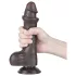 Lovetoy Sliding-Skin - gode ceinture avec testicules - double couche