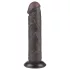 Lovetoy Sliding-Skin - gode michet ventouse réaliste bi-couche - 20cm brun