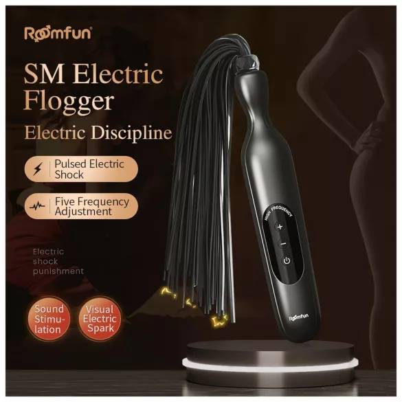 Roomfun - fouet électrique à décharge (noir)