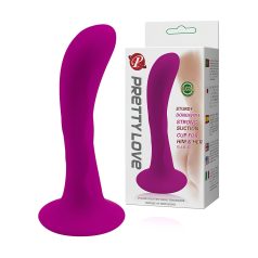   Pretty Love Baile - plug anal courbé ventouse - silicone rose