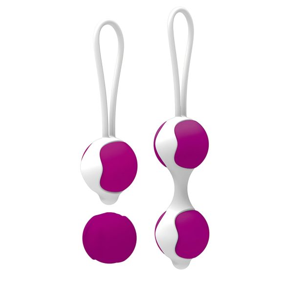 Pretty Love Orgasmic - boules de geisha modulables - silicone blanc violet