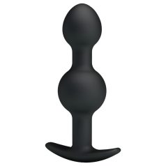 Pretty Love - plug anal à billes internes - silicone noir