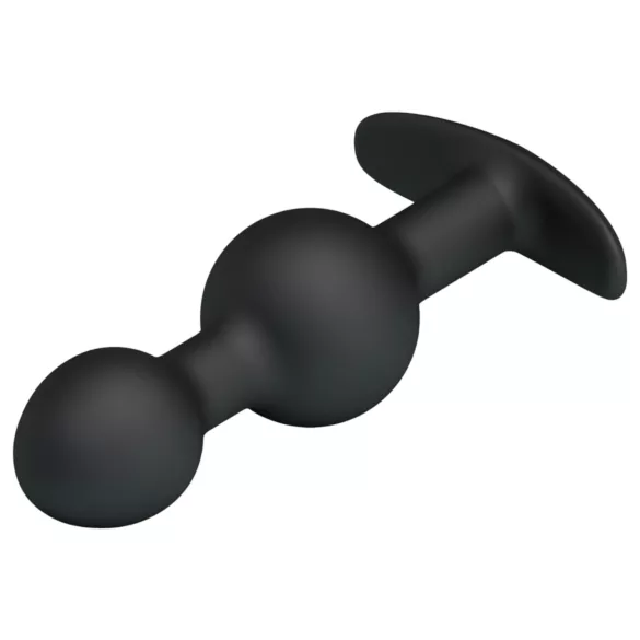 Pretty Love - plug anal à billes internes - silicone noir