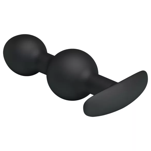 Pretty Love - plug anal à billes internes - silicone noir