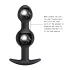 Pretty Love - plug anal à billes internes - silicone noir