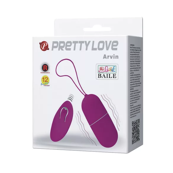 Pretty Love Arvin - œuf vibrant télécommandé - silicone rose