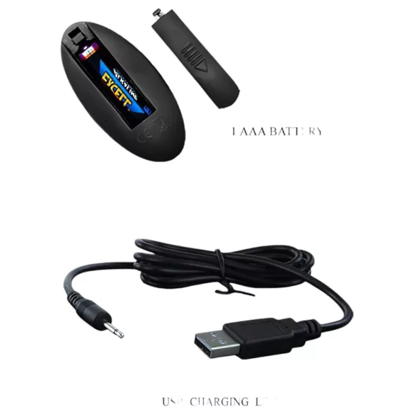 Pretty Love - plug anal vibrant avec va-et-vient - silicone noir