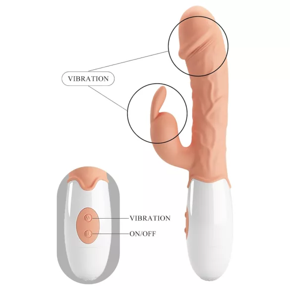 Pretty Love Easter Bunny - vibromasseur rabbit point G - silicone naturel