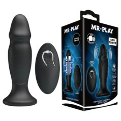   MR. PLAY - plug anal vibrant télécommandé rechargeable - silicone noir