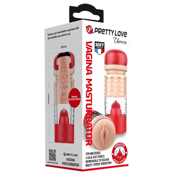 Pretty Love Emily - masturbateur vagin réaliste - silicone rouge