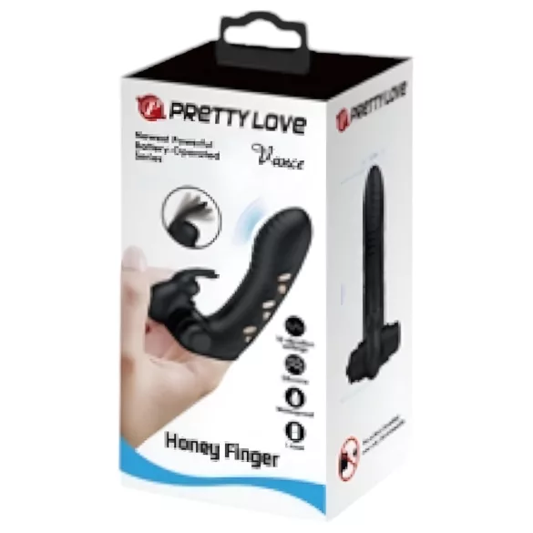 Pretty Love Vance - mini vibromasseur doigt stimulateur clitoris - noir