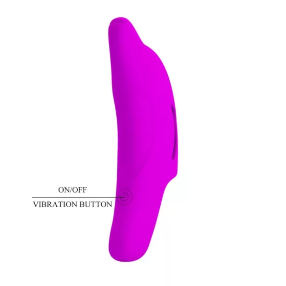 Pretty Love Delphini - mini vibromasseur doigt dauphin - silicone violet