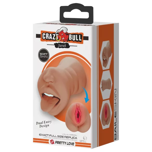 Crazy Bull - masturbateur bouche et vagin - couleur chair