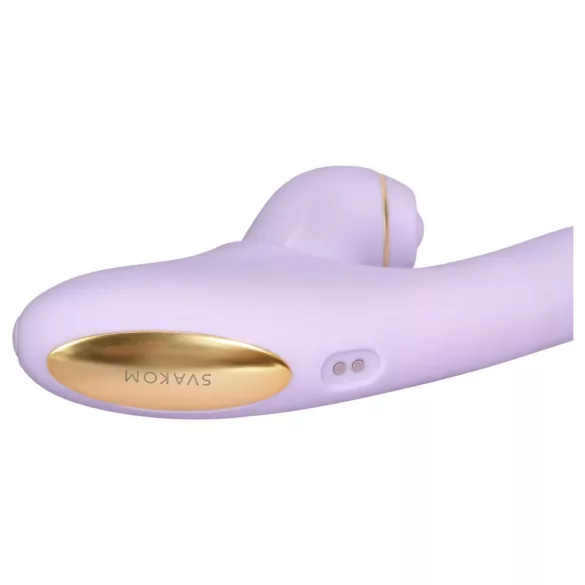 Svakom DuoGlow - vibromasseur point G et clitoris connecté - silicone violet