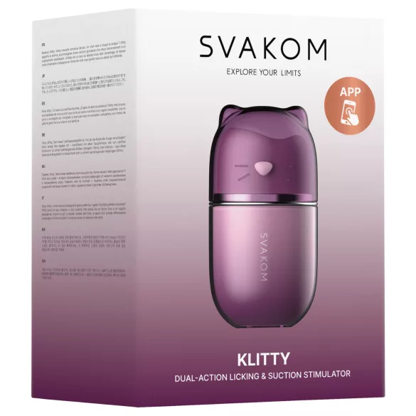 Svakom Klitty - stimulateur clitoridien à ondes d’air avec vibromasseur, contrôlé par application