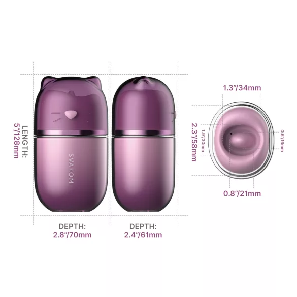 Svakom Klitty - stimulateur clitoridien à ondes d’air avec vibromasseur, contrôlé par application