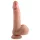 Dual Density - gode réaliste ventouse avec testicules - 18cm - couleur chair