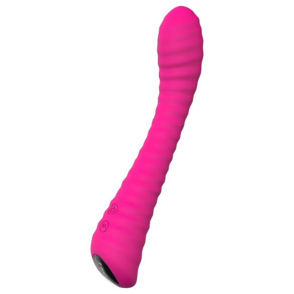 Sex HD Sunshine - vibromasseur point G rechargeable rainuré - silicone rose