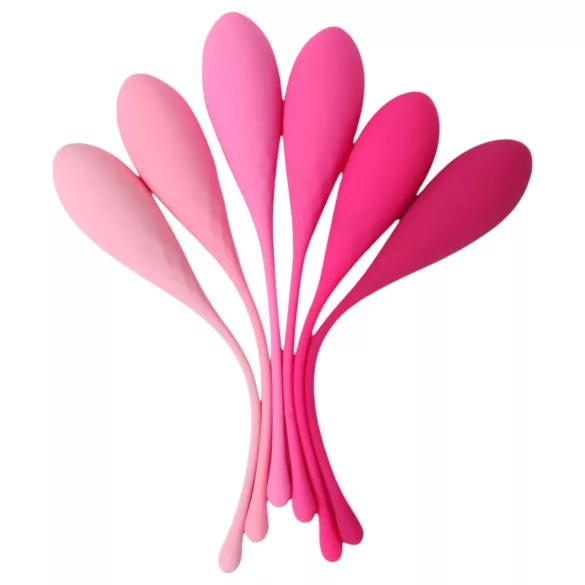 Sex HD Eggs - Boules de Kegel - Set 6 pièces - silicone rose