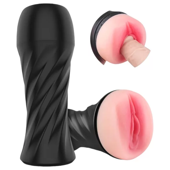 Sex HD Marcus - vagin réaliste avec étui - noir/naturel