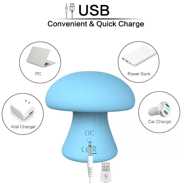 Magic Mushroom - masseur visage rechargeable (bleu)