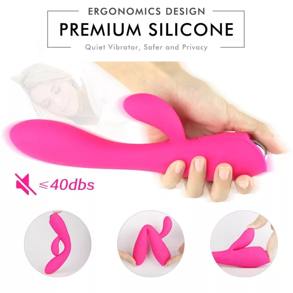 Sex HD Muses - vibromasseur chauffant étanche rechargeable - rose