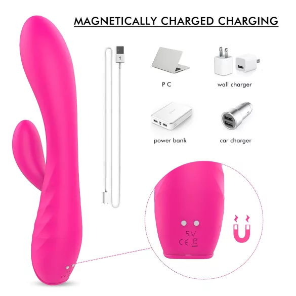 Sex HD Muses - vibromasseur chauffant étanche rechargeable - rose