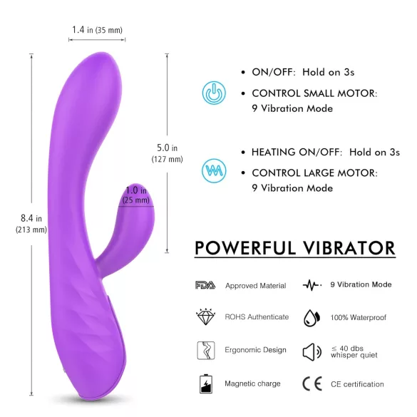 Sex HD Muses - vibromasseur rechargeable étanche - violet