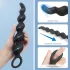 Sex HD Steven - plug anal à perles - silicone noir