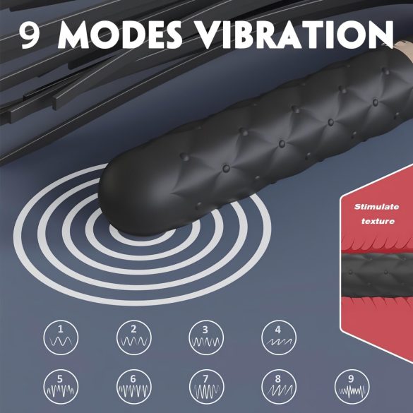 Sex HD Bloody Mary - vibromasseur waterproof rechargeable et fouet - noir