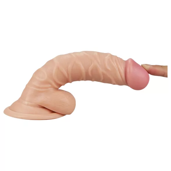 Real Extreme - godemichet point G avec ventouse et testicules - 19 cm (couleur chair)