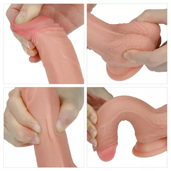 Lovetoy Nature Cock - gode réaliste double couche - 18cm - couleur chair